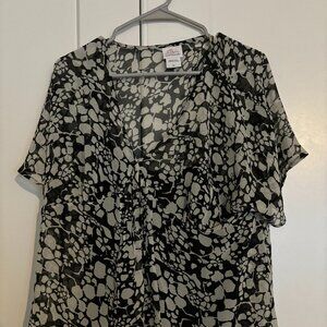 Oh Baby by Motherhood Maternity Blouse with Attached Black Tank